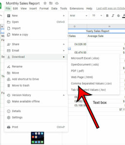 how to convert Google Sheets to CSV